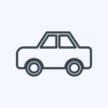 Oyuncak Araba 2 oyuncak sembolü için uygun. Sıra tarzı. Basit dizayn edilebilir. tasarım şablonu. Basit gösterim