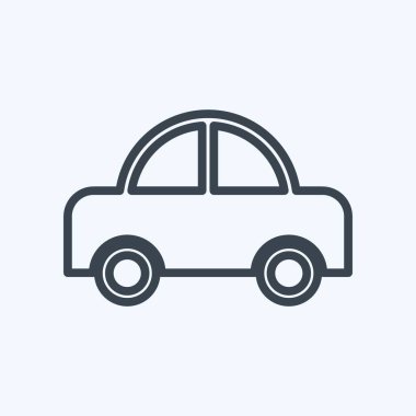 Oyuncak Araba 1 oyuncak sembolü için uygun. Sıra tarzı. Basit dizayn edilebilir. tasarım şablonu. Basit gösterim