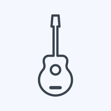 Simge Gitarı. Oyuncak sembolü için uygun. Sıra tarzı. Basit dizayn edilebilir. tasarım şablonu. Basit gösterim