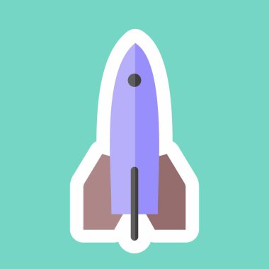 Çıkartma çizgisi Oyuncak Jet 'i kesti. Oyuncak sembolü için uygun. Basit dizayn edilebilir. tasarım şablonu. Basit gösterim