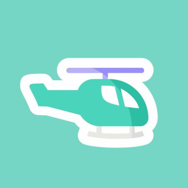 Çıkartma çizgisi Helikopter 'i kesti. Oyuncak sembolü için uygun. Basit dizayn edilebilir. tasarım şablonu. Basit gösterim