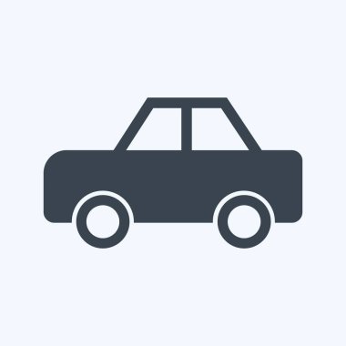 Oyuncak Araba 2 oyuncak sembolü için uygun. Kabartma tarzı. Basit dizayn edilebilir. tasarım şablonu. Basit gösterim