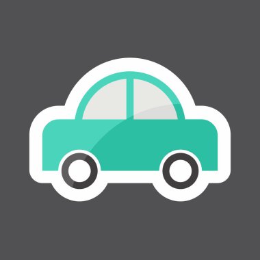 Çıkartma Oyuncak Araba 1 oyuncak sembolü için uygun. Basit dizayn edilebilir. tasarım şablonu. Basit gösterim