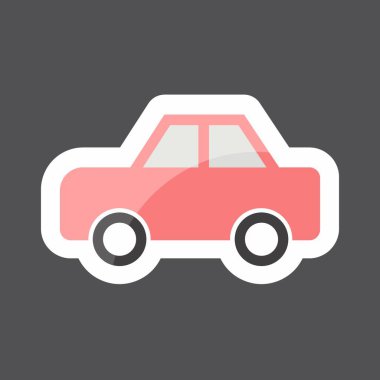 Çıkartma Oyuncak Araba 2 oyuncak sembolü için uygun. Basit dizayn edilebilir. tasarım şablonu. Basit gösterim