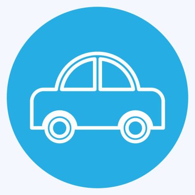 Oyuncak Araba 1 oyuncak sembolü için uygun. Mavi gözlü. Basit dizayn edilebilir. tasarım şablonu. Basit gösterim