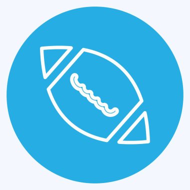 İkon Futbol. Oyuncak sembolü için uygun. Mavi gözlü. Basit dizayn edilebilir. tasarım şablonu. Basit gösterim