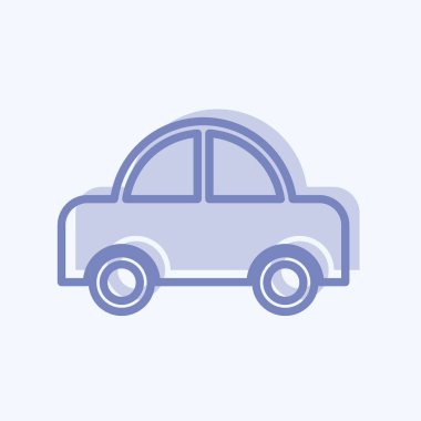 Oyuncak Araba 1 oyuncak sembolü için uygun. İki ton stili. Basit dizayn edilebilir. tasarım şablonu. Basit gösterim