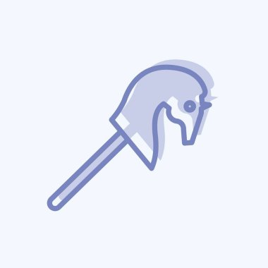 Simge At kafası. Oyuncak sembolü için uygun. İki ton stili. Basit dizayn edilebilir. tasarım şablonu. Basit gösterim