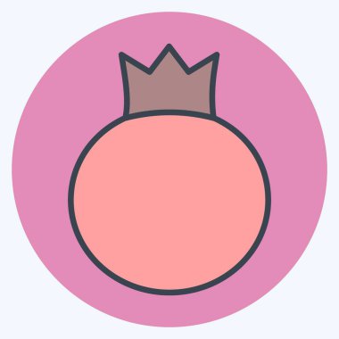 Simge Nar. Meyve ve sebze sembolü için uygun. renk arkadaşı stili. Basit dizayn edilebilir. tasarım şablonu. Basit gösterim