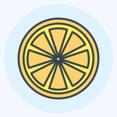 Simge portakalı. Meyve ve sebze sembolü için uygun. renk arkadaşı stili. Basit dizayn edilebilir. tasarım şablonu. Basit gösterim