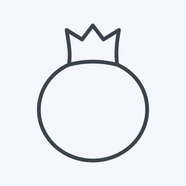 Simge Nar. Meyve ve sebze sembolü için uygun. Sıra tarzı. Basit dizayn edilebilir. tasarım şablonu. Basit gösterim