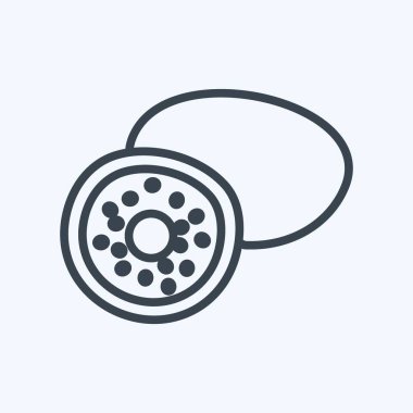 Icon Kiwi. Meyve ve sebze sembolü için uygun. Sıra tarzı. Basit dizayn edilebilir. tasarım şablonu. Basit gösterim