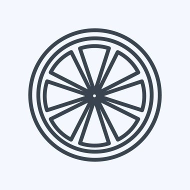 Simge portakalı. Meyve ve sebze sembolü için uygun. Sıra tarzı. Basit dizayn edilebilir. tasarım şablonu. Basit gösterim