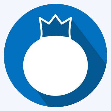 Simge Nar. Meyve ve sebze sembolü için uygun. Uzun gölge tarzı. Basit dizayn edilebilir. tasarım şablonu. Basit gösterim