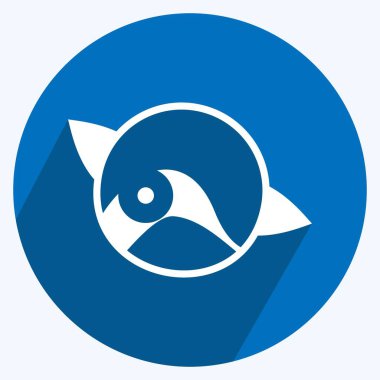 İkon yaban mersini. Meyve ve sebze sembolü için uygun. Uzun gölge tarzı. Basit dizayn edilebilir. tasarım şablonu. Basit gösterim