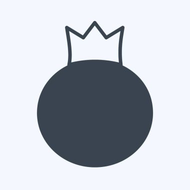 Simge Nar. Meyve ve sebze sembolü için uygun. Kabartma tarzı. Basit dizayn edilebilir. tasarım şablonu. Basit gösterim