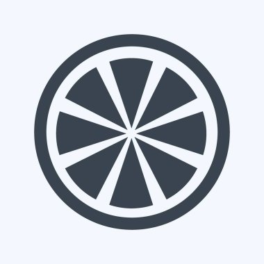 Simge portakalı. Meyve ve sebze sembolü için uygun. Kabartma tarzı. Basit dizayn edilebilir. tasarım şablonu. Basit gösterim