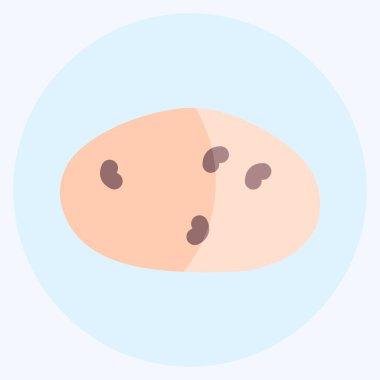 Icon Patates. Meyve ve sebze sembolü için uygun. Düz stil. Basit dizayn edilebilir. tasarım şablonu. Basit gösterim