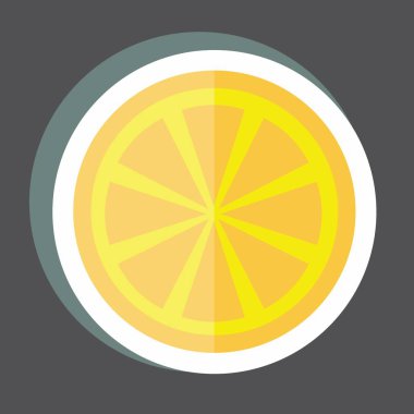 Çıkartmalı Turuncu. Meyve ve sebze sembolü için uygun. Basit dizayn edilebilir. tasarım şablonu. Basit gösterim