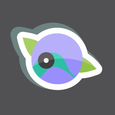 Çıkartmalı yabanmersini. Meyve ve sebze sembolü için uygun. Basit dizayn edilebilir. tasarım şablonu. Basit gösterim