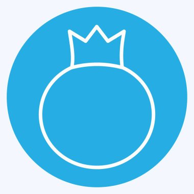 Simge Nar. Meyve ve sebze sembolü için uygun. Mavi gözlü. Basit dizayn edilebilir. tasarım şablonu