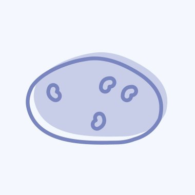 Icon Patates. Meyve ve sebze sembolü için uygun. İki ton stili. Basit dizayn edilebilir. tasarım şablonu