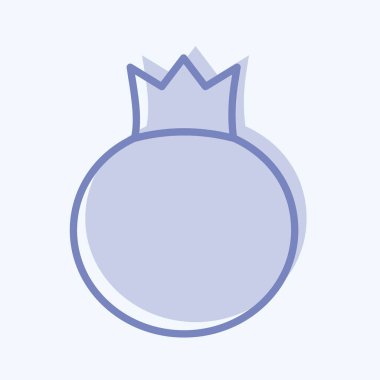 Simge Nar. Meyve ve sebze sembolü için uygun. İki ton stili. Basit dizayn edilebilir. tasarım şablonu