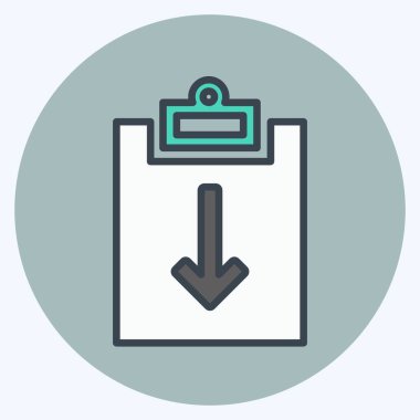 Simge Görevi Dönüş 2. Infographics sembolü için uygun. renk arkadaşı stili. Basit dizayn edilebilir. tasarım şablonu. Basit gösterim