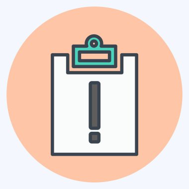 Simge ataması geç kaldı. Infographics sembolü için uygun. renk arkadaşı stili. Basit dizayn edilebilir. tasarım şablonu. Basit gösterim