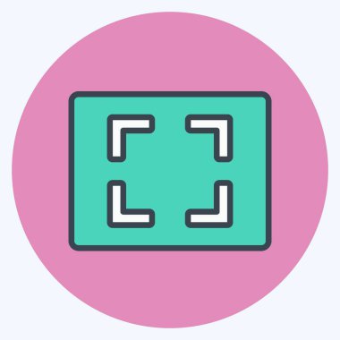 Simge Görünüm Oranı. Infographics sembolü için uygun. renk arkadaşı stili. Basit dizayn edilebilir. tasarım şablonu. Basit gösterim