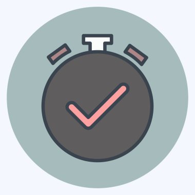 Simge Alarmı açık. Infographics sembolü için uygun. renk arkadaşı stili. Basit dizayn edilebilir. tasarım şablonu. Basit gösterim