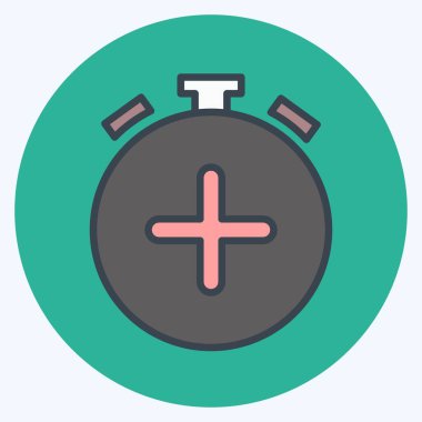 Simge Alarmı Ekle. Infographics sembolü için uygun. renk arkadaşı stili. Basit dizayn edilebilir. tasarım şablonu. Basit gösterim