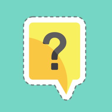 Çıkartma çizgisi kesildi. Yardım edin. Infographics sembolü için uygun. Basit dizayn edilebilir. tasarım şablonu. Basit gösterim