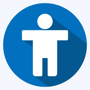 Simge Erişilebilirliği. Infographics sembolü için uygun. Uzun gölge tarzı. Basit dizayn edilebilir. tasarım şablonu. Basit gösterim