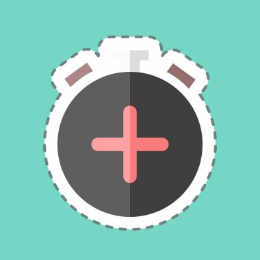 Çıkartma hattı Alarm Ekle 'yi kesti. Infographics sembolü için uygun. Basit dizayn edilebilir. tasarım şablonu. Basit gösterim