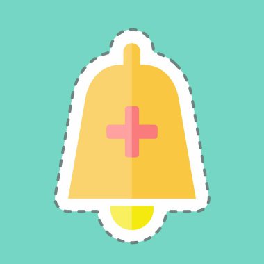 Çıkartma hattı kesimi. Uyarı ekle. Infographics sembolü için uygun. Basit dizayn edilebilir. tasarım şablonu. Basit gösterim