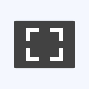 Simge Görünüm Oranı. Infographics sembolü için uygun. Kabartma tarzı. Basit dizayn edilebilir. tasarım şablonu. Basit gösterim