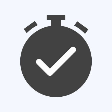 Simge Alarmı açık. Infographics sembolü için uygun. Kabartma tarzı. Basit dizayn edilebilir. tasarım şablonu. Basit gösterim