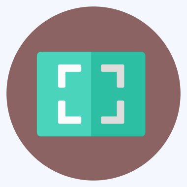 Simge Görünüm Oranı. Infographics sembolü için uygun. Düz stil. Basit dizayn edilebilir. tasarım şablonu. Basit gösterim