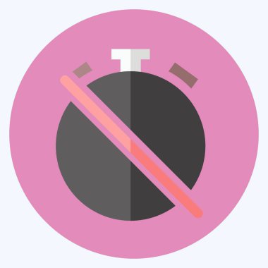 Simge Alarmı Kapalı. Infographics sembolü için uygun. Düz stil. Basit dizayn edilebilir. tasarım şablonu. Basit gösterim