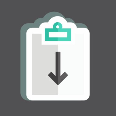 Çıkartma Görevi Dönüş 2. Infographics sembolü için uygun. Basit dizayn edilebilir. tasarım şablonu. Basit gösterim