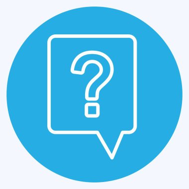 Simge Yardım. Infographics sembolü için uygun. Mavi gözlü. Basit dizayn edilebilir. tasarım şablonu. Basit gösterim