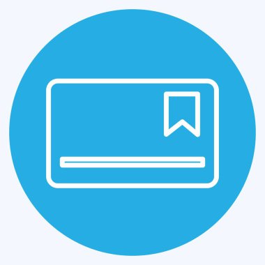 Simge Kartı Üyeliği. Infographics sembolü için uygun. Mavi gözlü. Basit dizayn edilebilir. tasarım şablonu. Basit gösterim