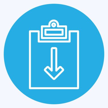 Simge Görevi Dönüş 2. Infographics sembolü için uygun. Mavi gözlü. Basit dizayn edilebilir. tasarım şablonu. Basit gösterim