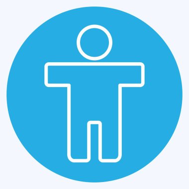 Simge Erişilebilirliği. Infographics sembolü için uygun. Mavi gözlü. Basit dizayn edilebilir. tasarım şablonu. Basit gösterim