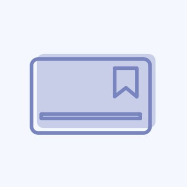 Simge Kartı Üyeliği. Infographics sembolü için uygun. İki ton stili. Basit dizayn edilebilir. tasarım şablonu. Basit gösterim