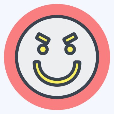 Simgesel Duygu Şaşkınlığı. Duygu Simgesi için uygun. renk arkadaşı stili. Basit dizayn edilebilir. tasarım şablonu. Basit gösterim