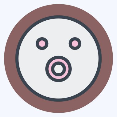 Simge Duygu Simgesi Parladı. Duygu Simgesi için uygun. renk arkadaşı stili. Basit dizayn edilebilir. tasarım şablonu. Basit gösterim