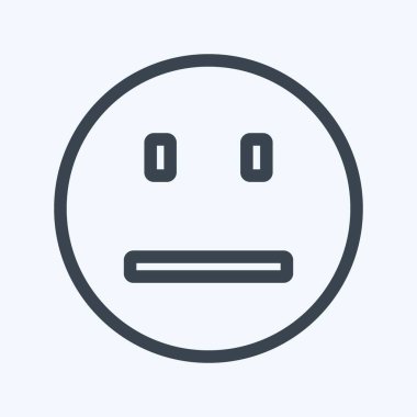 Simge Duygusuz Düz Yüz. Duygu Simgesi için uygun. Sıra tarzı. Basit dizayn edilebilir. tasarım şablonu. Basit gösterim