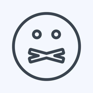 Simge Duygusuz. Duygu Simgesi için uygun. Sıra tarzı. Basit dizayn edilebilir. tasarım şablonu. Basit gösterim